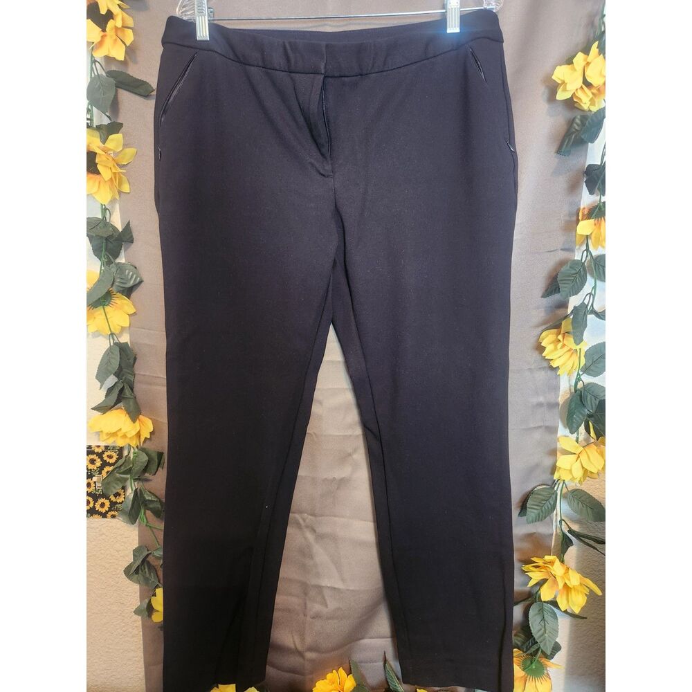 Alfani Women's Black Ankle Pants Size 14 Professional Stretch Career Trousers